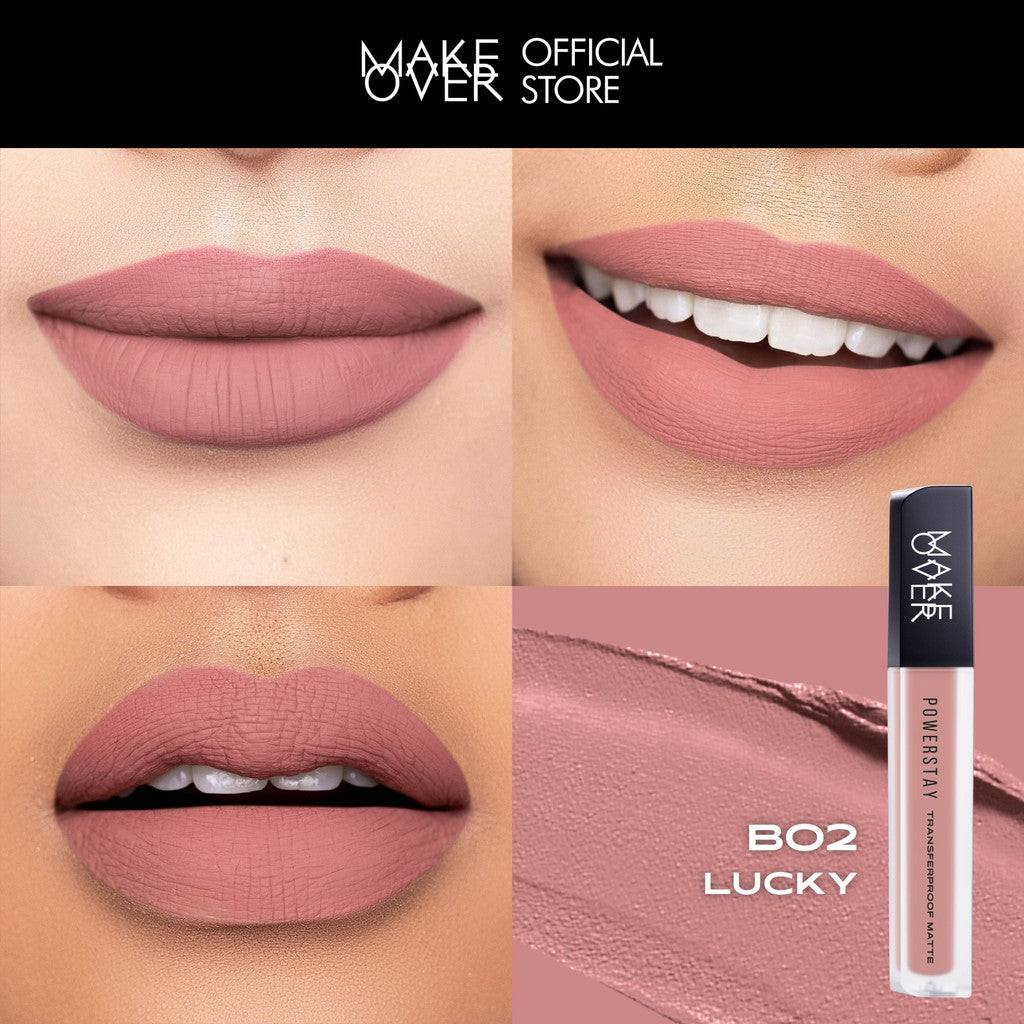 [SPECIAL MASTERSHADE] MAKE OVER Powerstay Transferproof Matte Lip Cream - Lipcream x PANTONE Tahan Lama 14 Jam Lip Cream Tidak Kering Ringan Kissproof Ombre Lips Color Nude Lipstick Matte 14H Make Up Long Lasting Somethin Time Less Stain w Maybe Euphoria