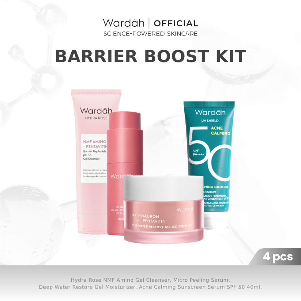 Wardah Paket Best Seller Skincare dan Make Up - Barrier Boost Kit, Radiance Set, Lustrous Glow, Youth Renewal Set, Matte Perfect Kit, Radiant Touch Up
