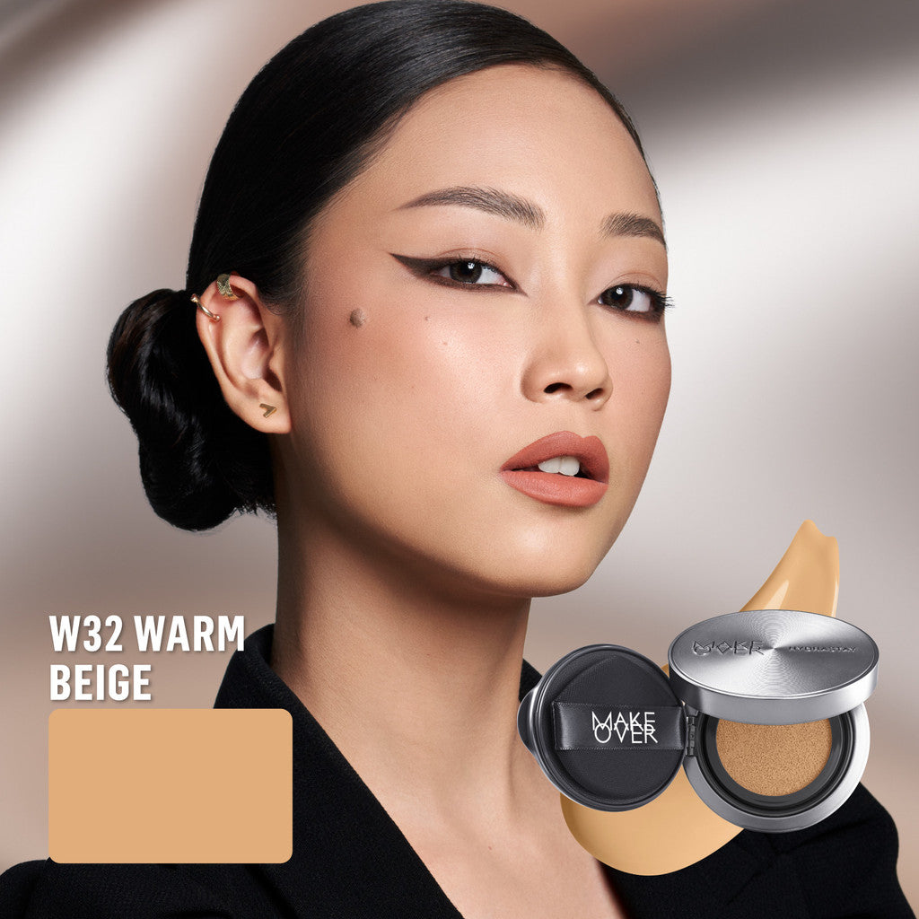 [TINTINTINWIN'S PICKS] NEW! MAKE OVER Hydrastay Prismatic Glass Cushion - Glow Cushion Plumpy Tahan Cuaca Panas Lembab Anti Crack Smudgeproof Tidak Cakey Tidak Crease High Coverage Tahan Banting Radiant Foundation Compact Makeup Concealer