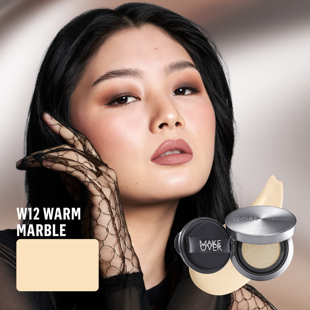 [TINTINTINWIN'S PICKS] NEW! MAKE OVER Hydrastay Prismatic Glass Cushion - Glow Cushion Plumpy Tahan Cuaca Panas Lembab Anti Crack Smudgeproof Tidak Cakey Tidak Crease High Coverage Tahan Banting Radiant Foundation Compact Makeup Concealer
