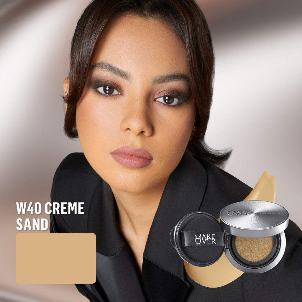 [TINTINTINWIN'S PICKS] NEW! MAKE OVER Hydrastay Prismatic Glass Cushion - Glow Cushion Plumpy Tahan Cuaca Panas Lembab Anti Crack Smudgeproof Tidak Cakey Tidak Crease High Coverage Tahan Banting Radiant Foundation Compact Makeup Concealer