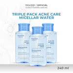 [TRIPLE PACK] WARDAH Micellar Water 240 ml (Perfect Bright, Nature Daily, Lightening Oil, Acnederm) - Pembersih Make Up Waterproof - Pembersih Wajah - Skincare