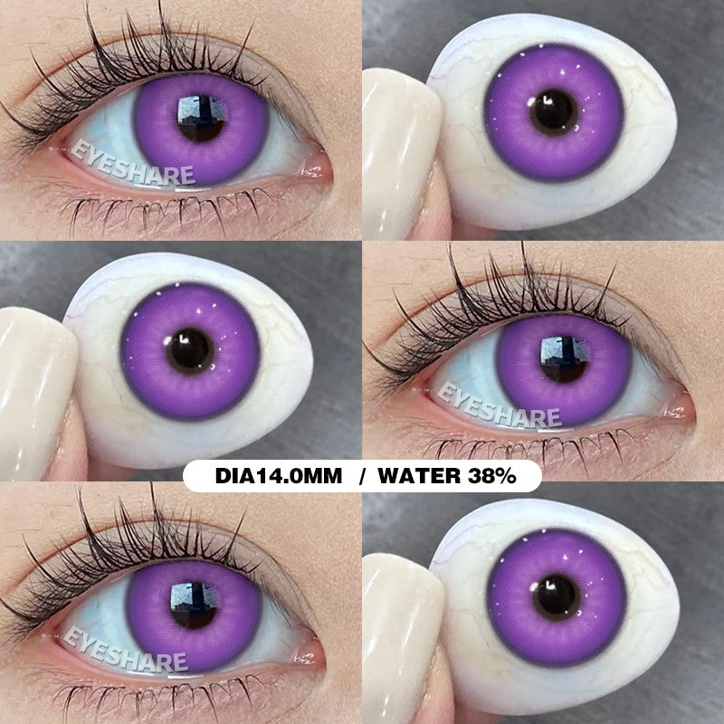 Eyeshare Softlens Cosplay Red 14.5mm 1Pasang Big Eyes Halloween Colored Contact Lenses