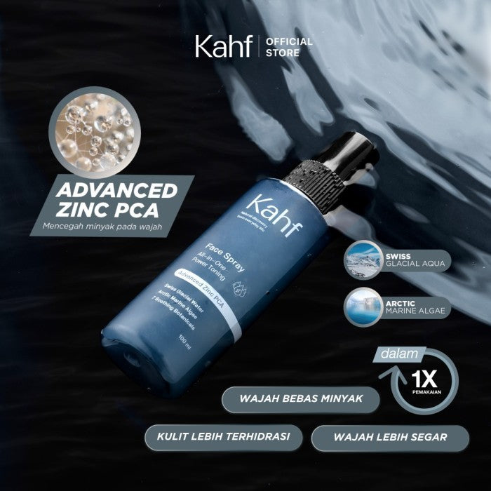 Kahf Oil Free Refreshing and Hydrating All-in-One PowerToning Face Spray - Advanced Zinc PCA - Semburan Muka
