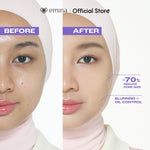 Emina Pore Ranger Total Poreless Primer & Blur Hydraglow Primer 20 ml - Makeup Longlasting 8-12 jam, Matte/Glow Finish, Smooth Complexion, Crack-Free, No-Patchy