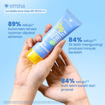 [SPECIAL 11.11] NEW! Emina Sun Battle SPF 35 PA +++ Acne Clear Cica + Allantoin Airy Acne Soothing 50 ml - Sunscreen untuk Melindungi dari sinar UV untuk Kulit Berminyak, Berjerawat, Sensitif. Ringan, no whitecast, fresh. Teruji in-vivo non-acnegenic