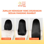 BUNDLE ISI 3 - Makarizo Hair Energy Easy Colourz 26 mL - Natural Black - Hair Color - Pewarna Rambut
