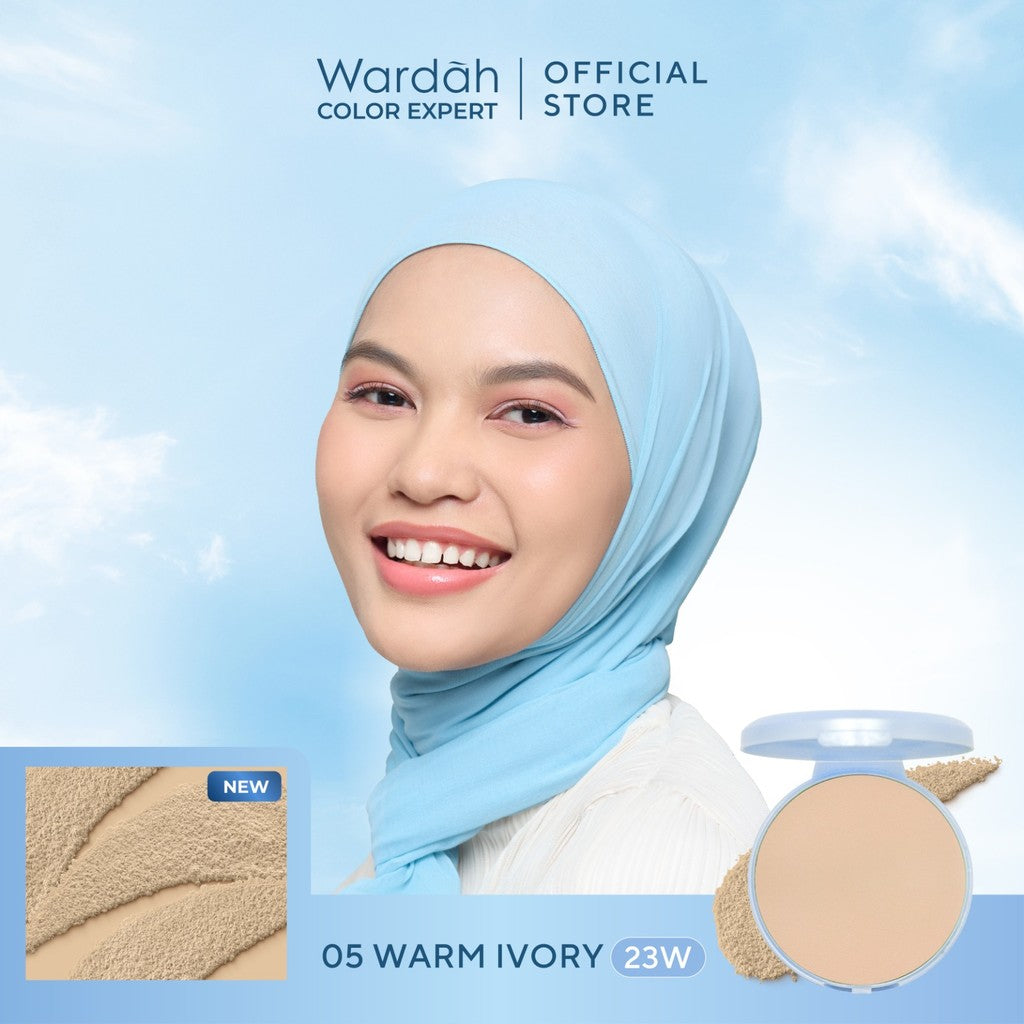 HEMAT WARDAH Refill Lightening Powder Foundation Light Feel 12g Two Way Cake Bedak Padat Ringan Glowing Tahan Lama Matte dengan Niacinamide Powder Compact Cushion untuk Skin Cerah Blur Tahan Lama All Skin Type