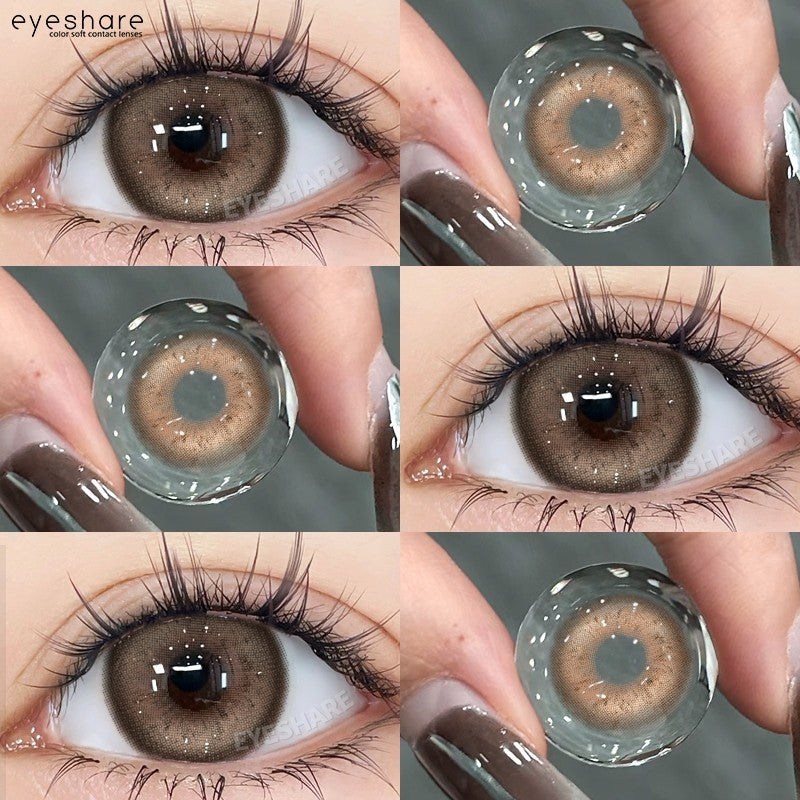 【COD】Softlens Sepasang Lensa kontak warna, lensa warna HOLLAND seri softlen Normal soflen brown Berwarna Lensa Besar Ukuran 14.5mm/Free Lens Case