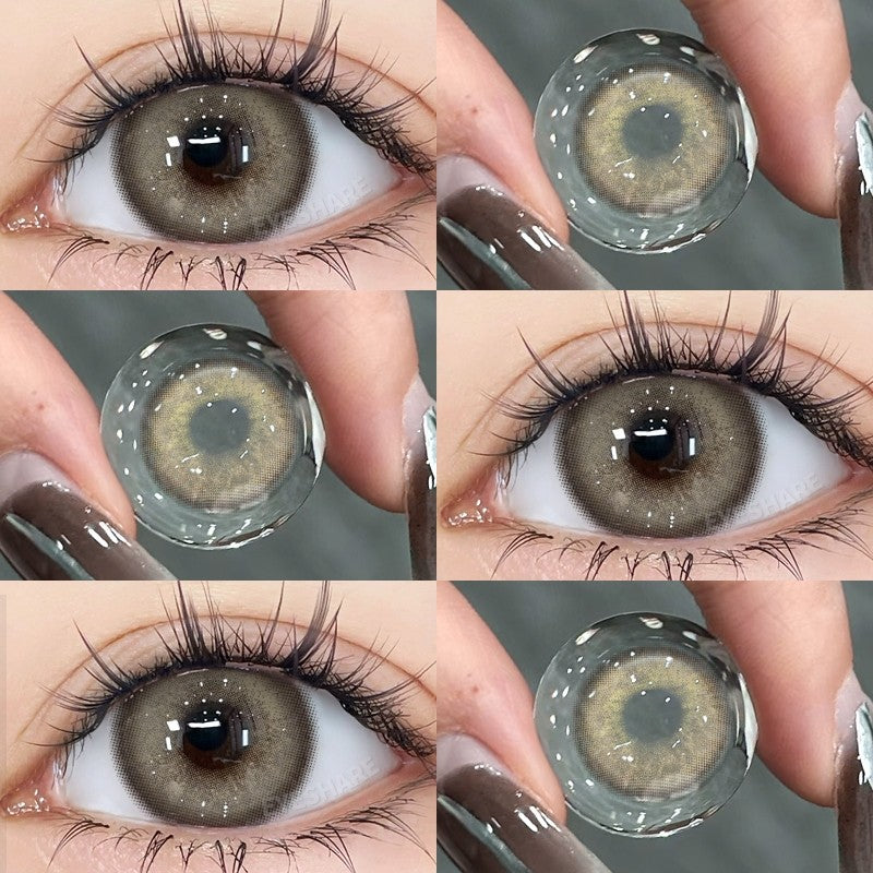 【COD】Softlens Sepasang Lensa kontak warna, lensa warna HOLLAND seri softlen Normal soflen brown Berwarna Lensa Besar Ukuran 14.5mm/Free Lens Case