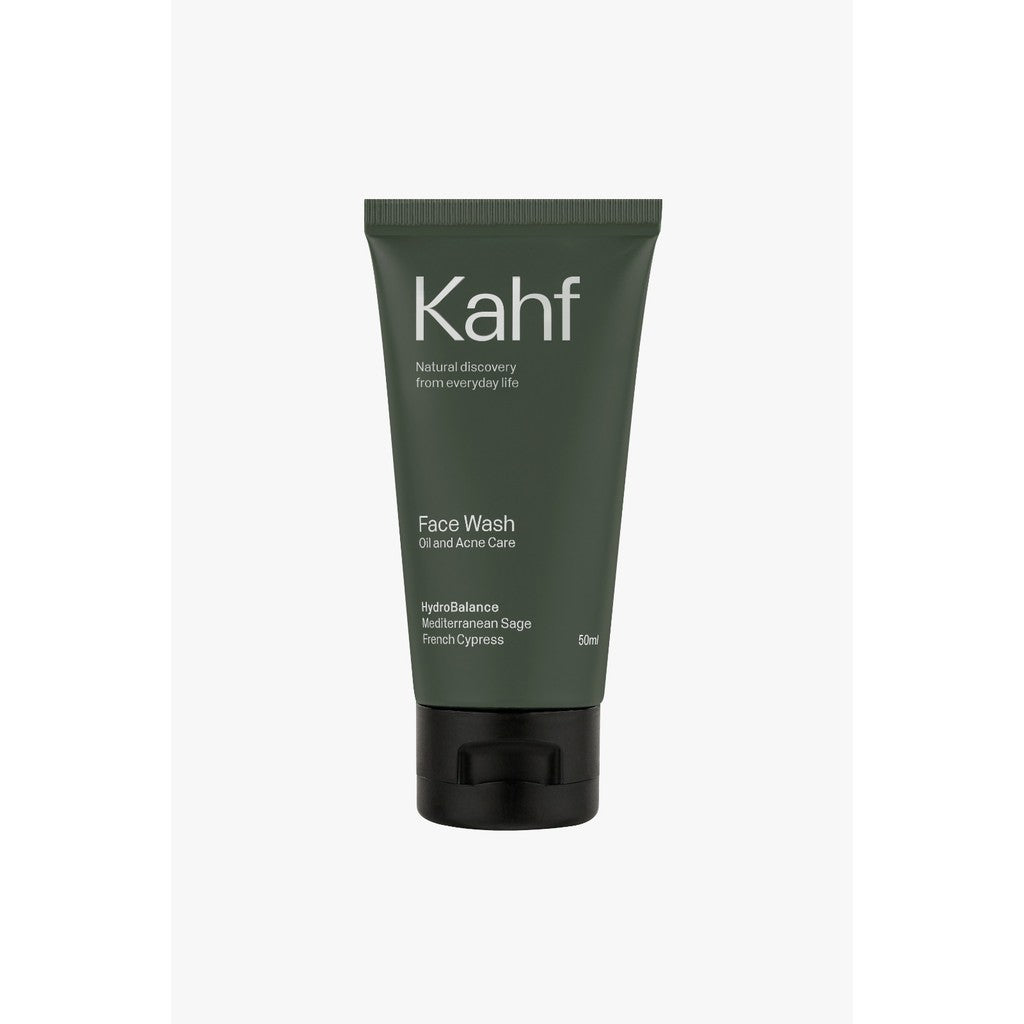 Kahf Face Wash Oil and Acne Care 50 ml - Sabun Cuci Muka Pria untuk Kulit Berminyak dan Berjerawat - Suitable for Daily Use