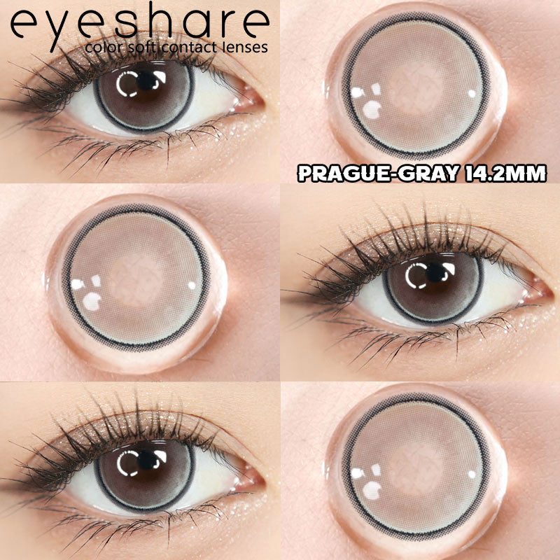 Eyeshare Softlens 15mm Big Eyes Black 1Pasang Gray Lensa Kontak