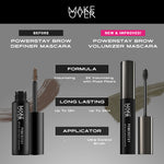 Make Over Powerstay Brow Volumizer Mascara 5 g - Browcara, Eye Brow Mascara, Maskara Alis Waterproof BEST SELLER Viral