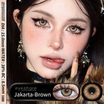 Eyeshare 15mm Softlens Jakarta Gray Big Eyes 1 Pasang Lensa Kontak Softlen Brown
