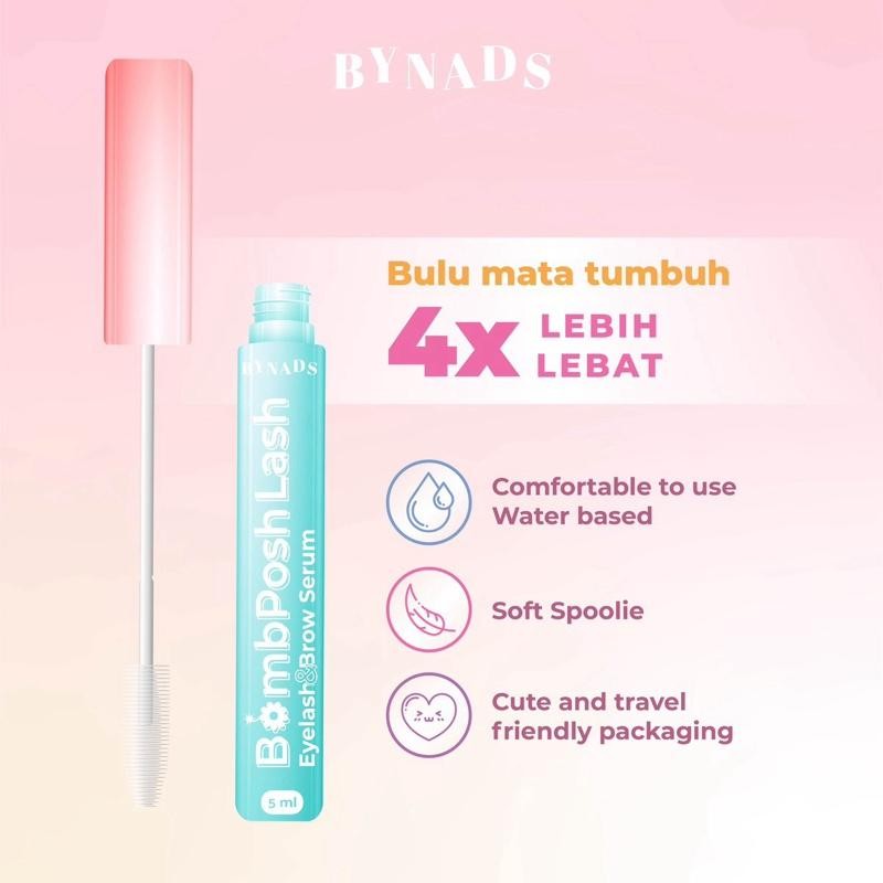 [2PCS] Bynads 2in1 Bombposh Lash and Brow Serum Bynads Eyelash Brow Serum Penumbuh Bulu Mata dan Alis By Bombposh Bynads
