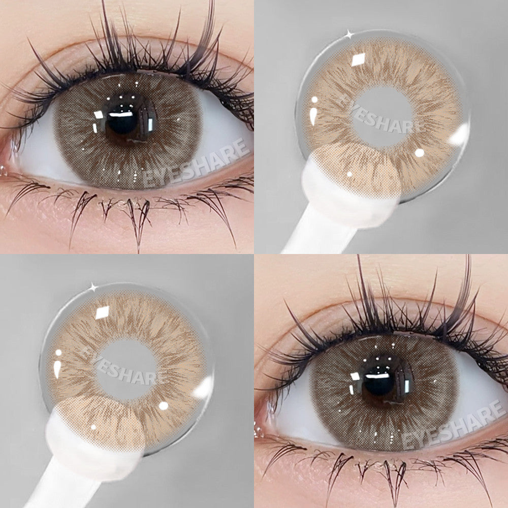 Eyeshare Softlens 15mm Big Eyes Black 1Pasang Gray Lensa Kontak