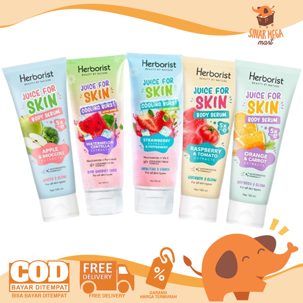 HERBORIST White Booster Body Serum Juice For Glowing Skin & Cooling Burst Lotion 180ml