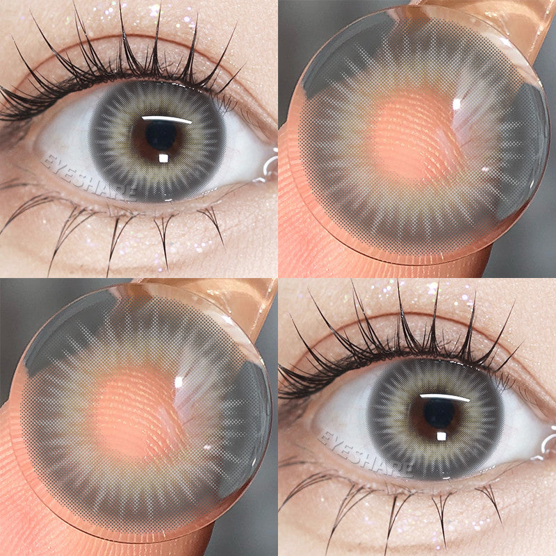 Eyeshare 15mm Softlens Jakarta Gray Big Eyes 1 Pasang Lensa Kontak Softlen Brown
