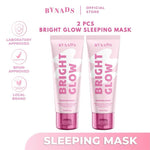 [2PCS] Bynads Bright Glow Sleeping Mask with 4% Niacinamide 3in1 SleepingMask Moisturizer Wash Off Mask Reformulasi Sleeping Mask Salmon DNA Bynads