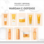 WARDAH C-Defense Vitamin C All Series Lengkap - Panthenol Anti-Pollution Radiant Creamy Wash, Energizing Whip Foam, Mousse Moisturizer, DD Cream Light/Natural, Face Mist, 10% Ferulic Acid Radiant Charge Serum - Skincare