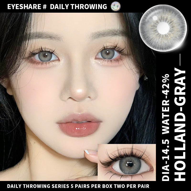 【COD】Softlens Sepasang Lensa kontak warna, lensa warna HOLLAND seri softlen Normal soflen brown Berwarna Lensa Besar Ukuran 14.5mm/Free Lens Case