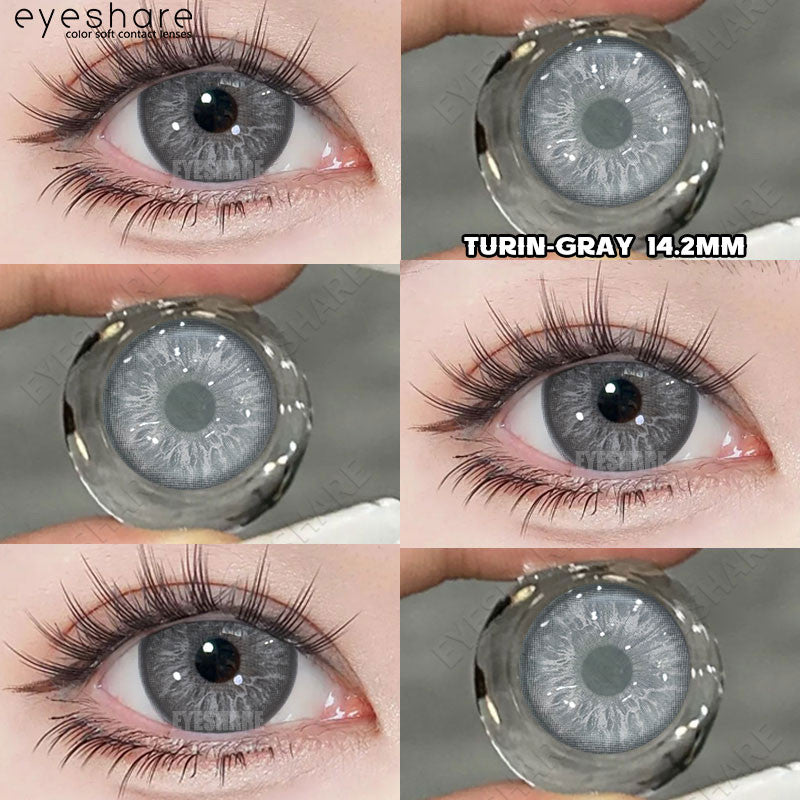 Eyeshare Softlens 15mm Big Eyes Black 1Pasang Gray Lensa Kontak