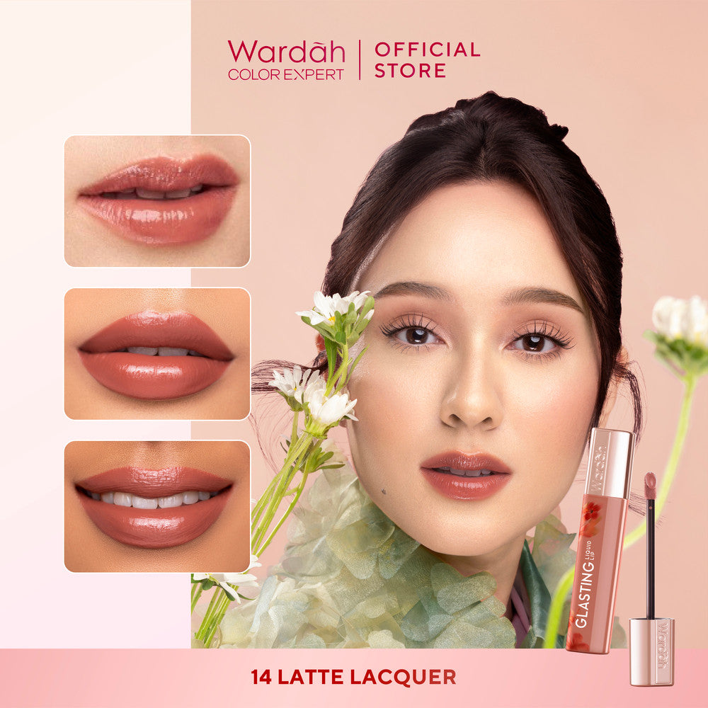 [TINTINTINWIN'S PICKS: OMBRE COVER BIBIR GELAP] NEW! WARDAH Glasting Liquid Lip -Cleopatra Look-- Hi-Pigmented Glass Color, Ringan, Tidak Lengket, Transferproof -Makeup