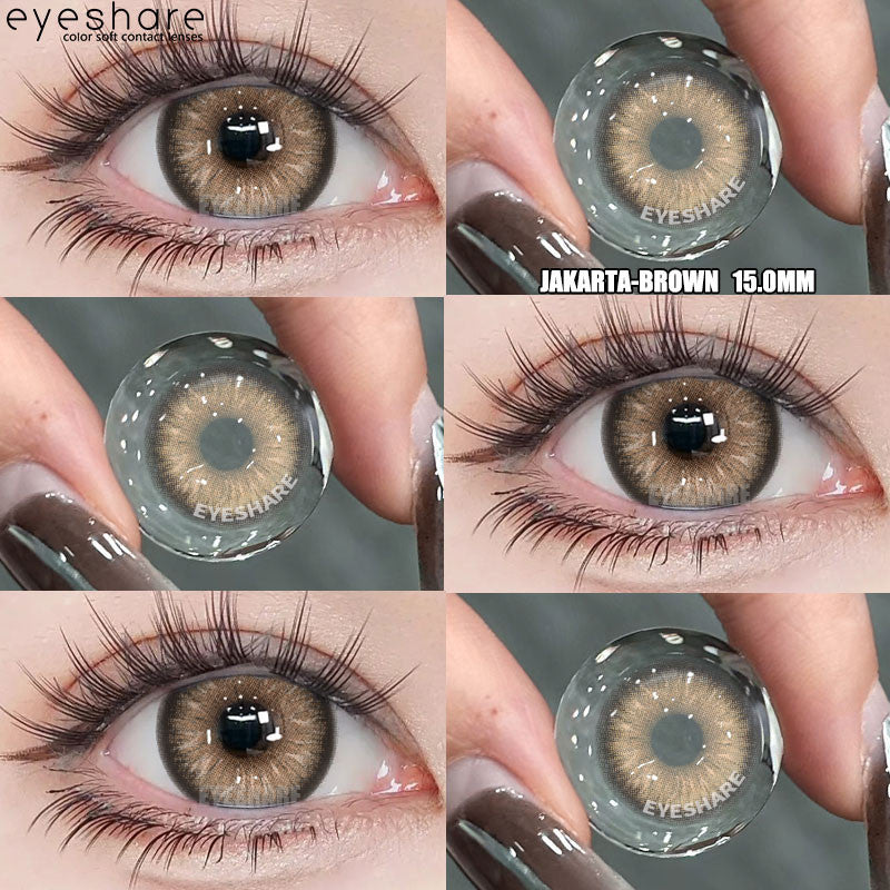 Eyeshare Softlens 15mm Big Eyes Black 1Pasang Gray Lensa Kontak