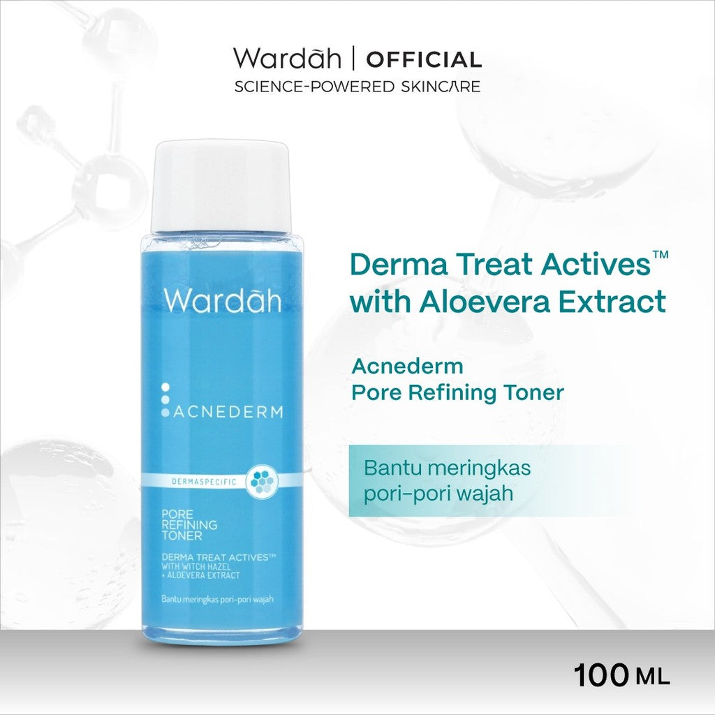 WARDAH Acnederm Acne Care All Series Lengkap - Balm, Salicylic Acid Zinc Acne Clearing Low pH Foaming Cleanser, Pore Refining Toner, Serum, Treatment Gel, Day Moisturizer, Night Treatment Moisturizer, Face Powder, Micellar Water, UV Shield - Skincare
