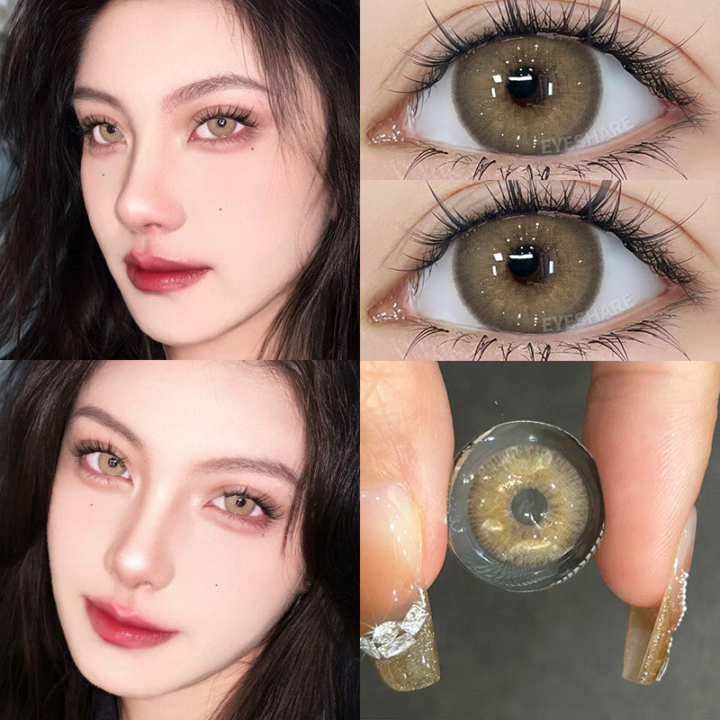 【COD】Softlens Sepasang Lensa kontak warna, lensa warna HOLLAND seri softlen Normal soflen brown Berwarna Lensa Besar Ukuran 14.5mm/Free Lens Case