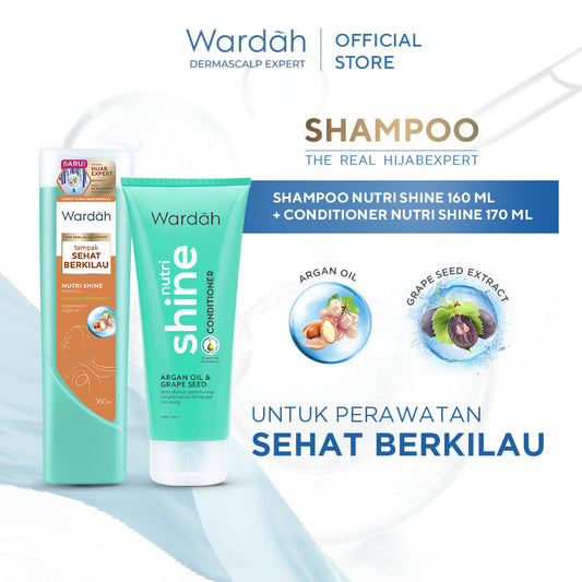 Wardah Nature Daily Paket Nutri Shine Shampoo 160 ml & Conditioner 170 ml