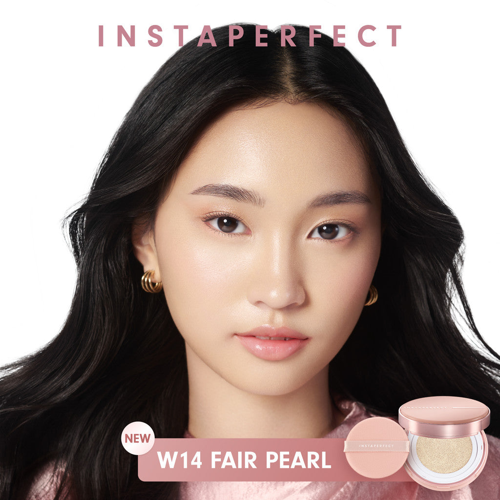 Instaperfect Skincover Air Cushion SPF 50++++ 11g - Make Up Cushion Foundation Blurring Semi Matte Finish (Real Skin Buildable Coverage, Transferproof, Non Comedogenic)- Bedak Foundation Wajah Tahan Lama