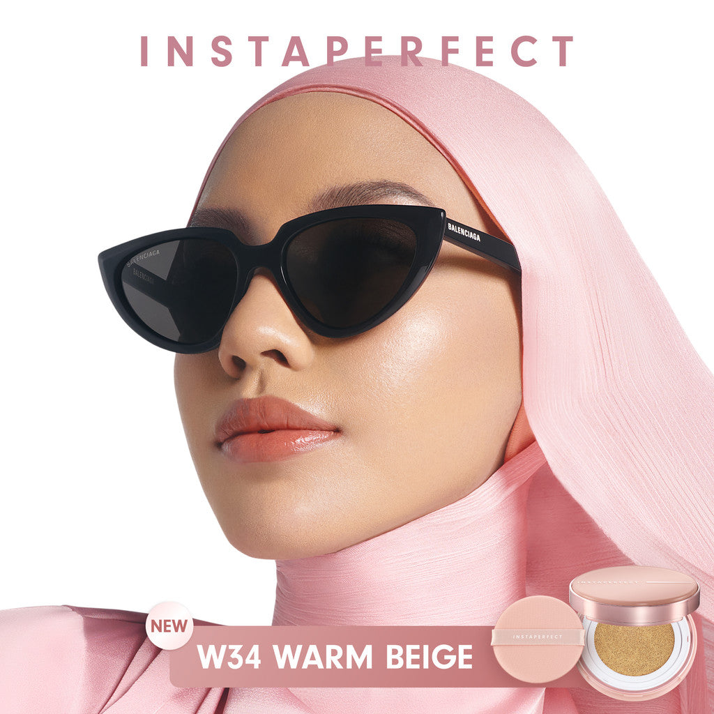 Instaperfect Skincover Air Cushion SPF 50++++ 11g - Make Up Cushion Foundation Blurring Semi Matte Finish (Real Skin Buildable Coverage, Transferproof, Non Comedogenic)- Bedak Foundation Wajah Tahan Lama