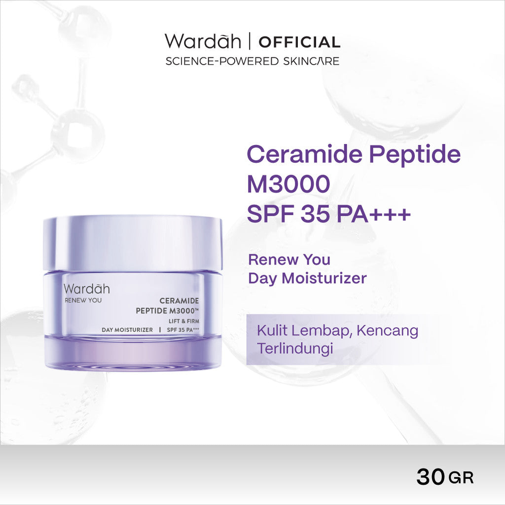 WARDAH Renew You Series Lengkap - Foam Cleanser, Toner Essence, Renewal Serum, Eye Cream, Day Moisturizer, Night Moisturizer - Skincare