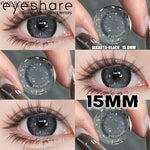 Eyeshare Softlens 15mm Big Eyes Black 1Pasang Gray Lensa Kontak