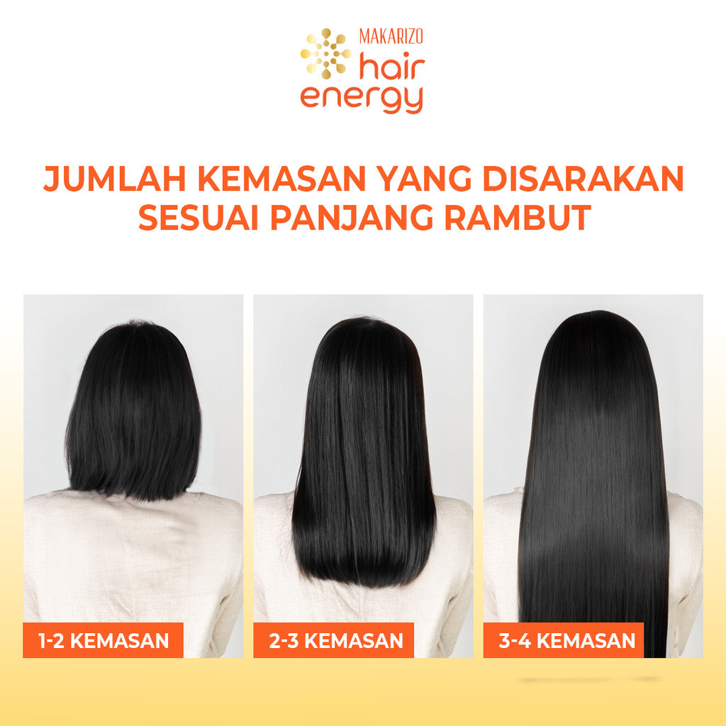 BUNDLE ISI 5 - Makarizo Hair Energy Easy Colourz 26 mL - Natural Black - Hair Color - Pewarna Rambut