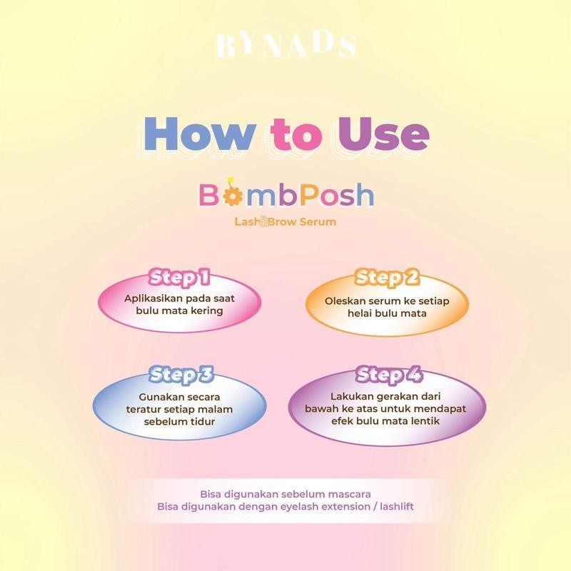 [3PCS] Bynads 2in1 Bombposh Lash and Brow Serum Bynads Eyelash Brow Serum Penumbuh Bulu Mata dan Alis By Bombposh Bynads