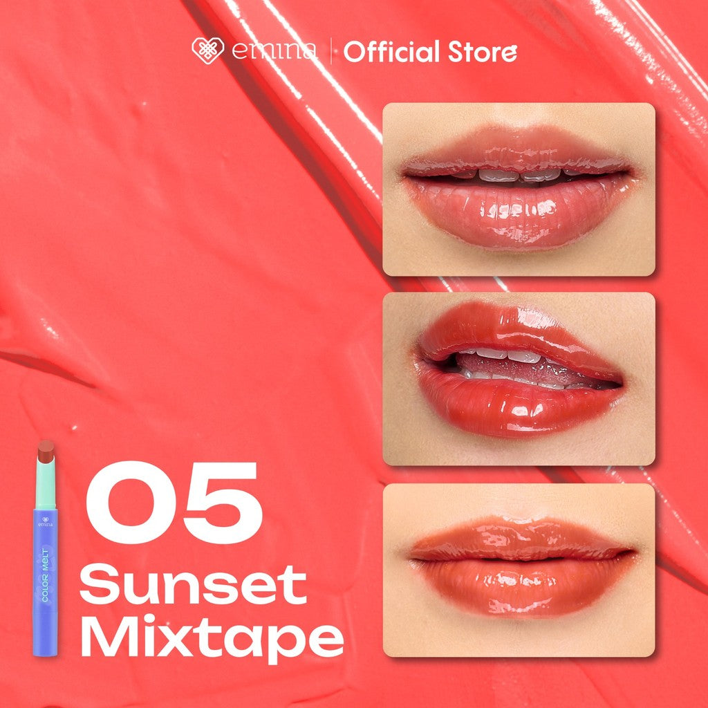 [FLASH SALE] NEW! Emina Hyalupeptide Color Melt Balm - Tinted Lip Balm Melembabkan & Mencerahkan Bibir, Lightweight & Cover Bibir Gelap with Peptide | Memperkuat Lip Barrier - Cocok untuk Bibir Sensitif