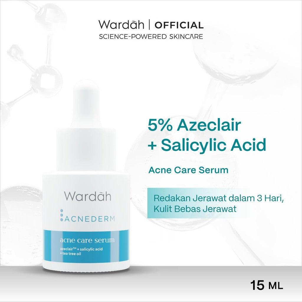 WARDAH Acnederm Acne Care All Series Lengkap - Balm, Salicylic Acid Zinc Acne Clearing Low pH Foaming Cleanser, Pore Refining Toner, Serum, Treatment Gel, Day Moisturizer, Night Treatment Moisturizer, Face Powder, Micellar Water, UV Shield - Skincare