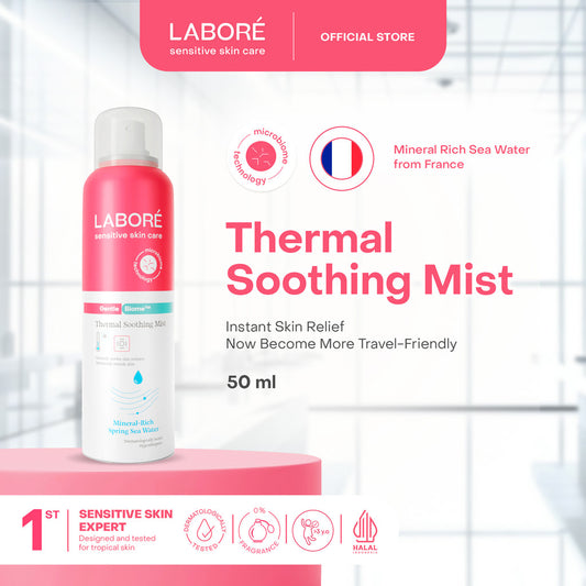 LABORÉ Sensitive Skin Care GentleBiome Thermal Soothing Mist 100 ml - Face Mist - Menghidrasi Kulit - Menyegarkan dan Menenangkan  - Cocok untuk Semua Jenis Kulit - Skincare Best Seller - Skincare Viral