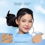 HEMAT WARDAH Refill Lightening Powder Foundation Light Feel 12g Two Way Cake Bedak Padat Ringan Glowing Tahan Lama Matte dengan Niacinamide Powder Compact Cushion untuk Skin Cerah Blur Tahan Lama All Skin Type
