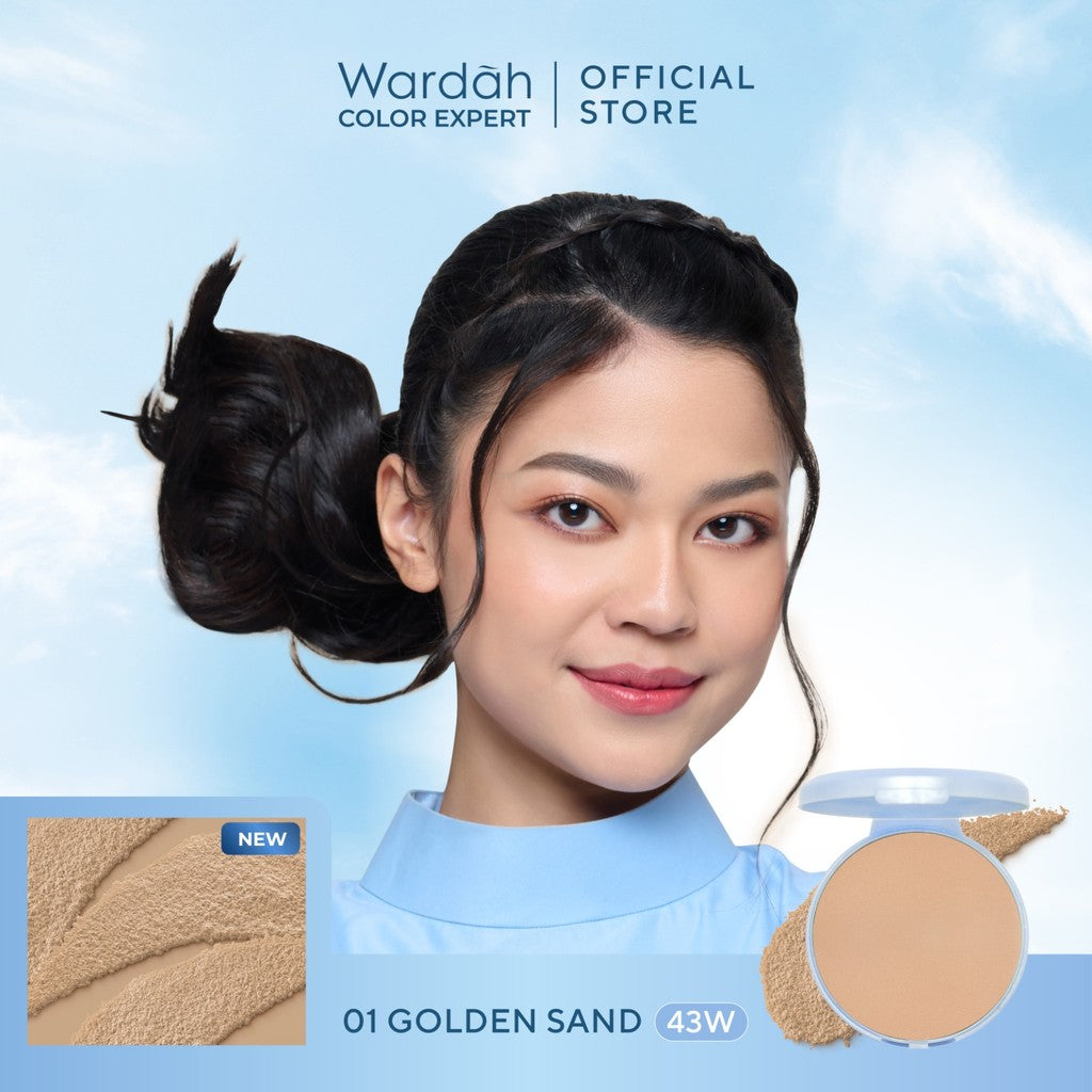 HEMAT WARDAH Refill Lightening Powder Foundation Light Feel 12g Two Way Cake Bedak Padat Ringan Glowing Tahan Lama Matte dengan Niacinamide Powder Compact Cushion untuk Skin Cerah Blur Tahan Lama All Skin Type