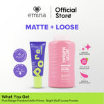 Emina Glow & Fresh - Emina Primer Pore Ranger Total Poreless, Pore Ranger Blur Hydraglow, Loose Powder, Daily Matte Cushion, FREE Bright Stuff Micellar Water 50ml - Blurring, Smooth, Make Up lebih tahan lama