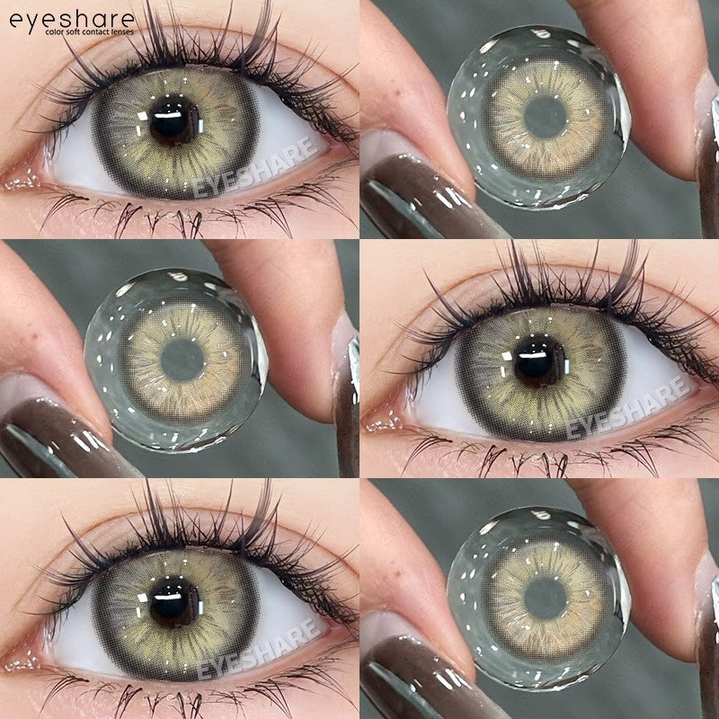 【COD】Softlens Sepasang Lensa kontak warna, lensa warna HOLLAND seri softlen Normal soflen brown Berwarna Lensa Besar Ukuran 14.5mm/Free Lens Case
