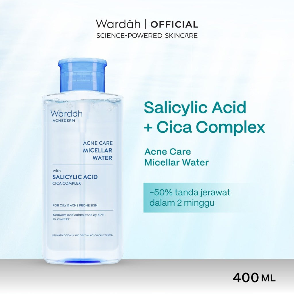 WARDAH Acnederm Acne Care All Series Lengkap - Balm, Salicylic Acid Zinc Acne Clearing Low pH Foaming Cleanser, Pore Refining Toner, Serum, Treatment Gel, Day Moisturizer, Night Treatment Moisturizer, Face Powder, Micellar Water, UV Shield - Skincare