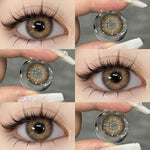 【COD】Softlens Sepasang Lensa kontak warna, lensa warna HOLLAND seri softlen Normal soflen brown Berwarna Lensa Besar Ukuran 14.5mm/Free Lens Case