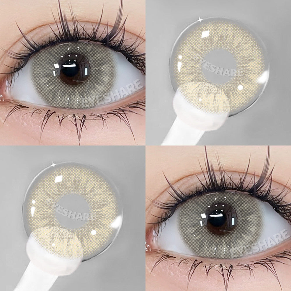 Eyeshare Softlens 15mm Big Eyes 1Pasang Gray Lensa Kontak Softlen Black