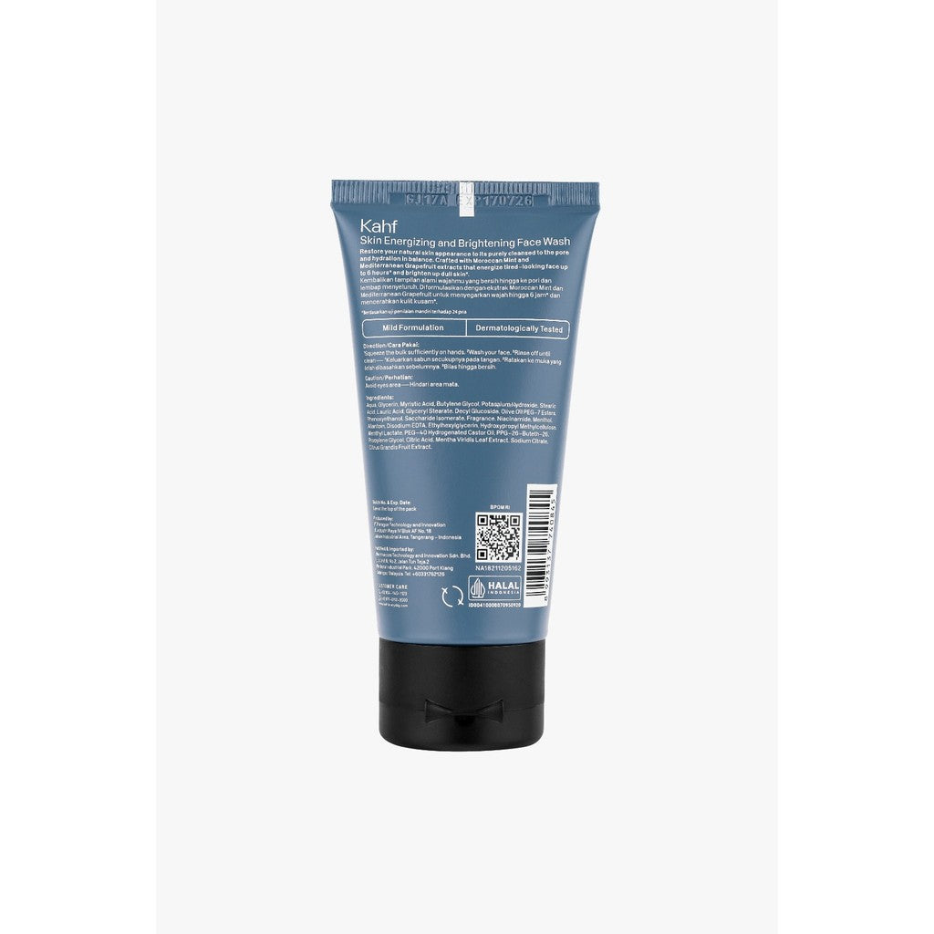 Kahf Face Wash Skin Energizing and Brightening 50 ml - Sabun Cuci Muka Pria untuk Mencerahkan Wajah - Suitable for Daily Use