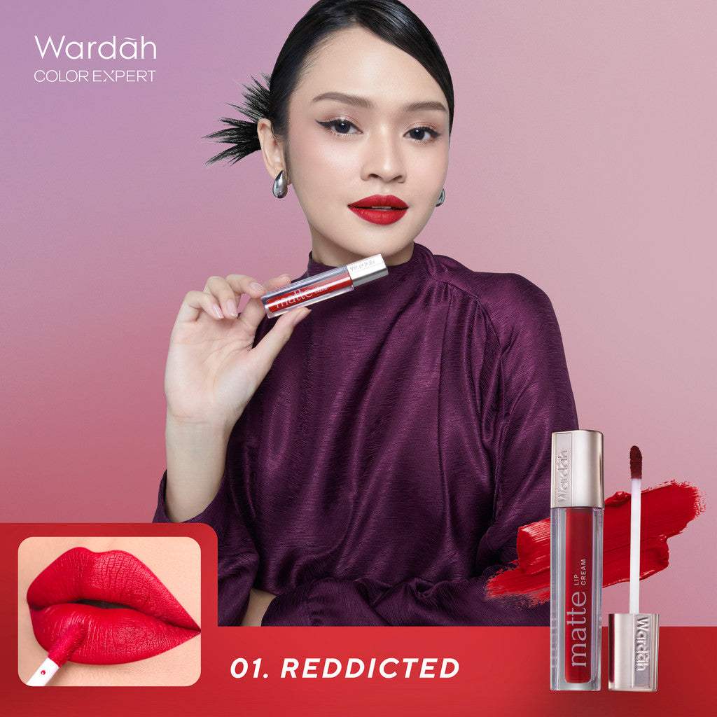 [TINTINTINWIN'S PICKS] Wardah Matte Lip Cream 4 g - Warna Intense dan Tahan Lama - Matte Finish - Teksture Creamy -Liptint-Lip-Stain-Lipgloss-Lipstik-Lip Tint-Lip Matte-Lipstick-Lipcream-Lip Cream- Glossy Lip Longlasting Waterproof Tahan Lama - Makeup