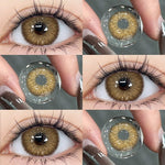 【COD】Softlens Sepasang Lensa kontak warna, lensa warna HOLLAND seri softlen Normal soflen brown Berwarna Lensa Besar Ukuran 14.5mm/Free Lens Case